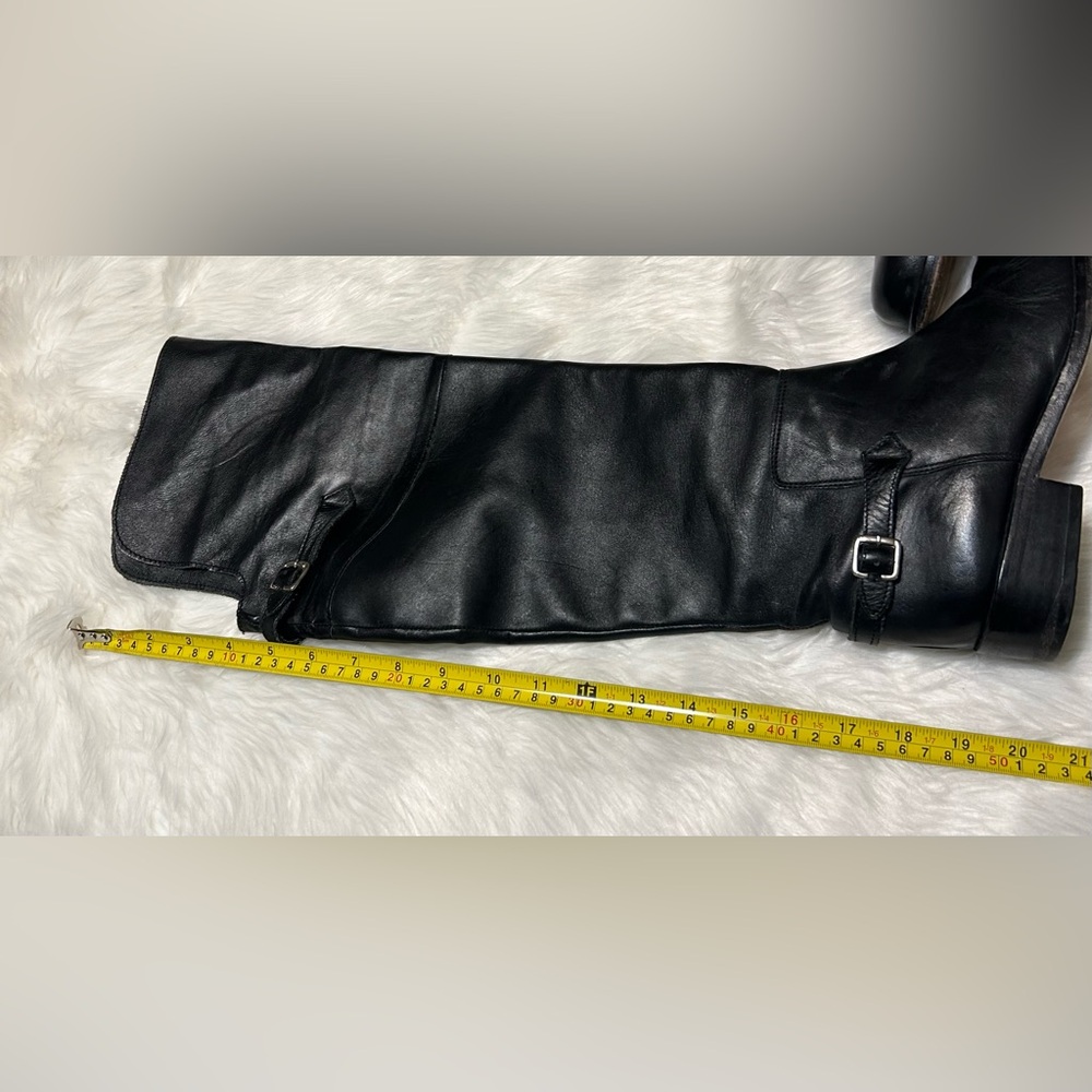 Steve Madden Black Leather Over-the-Knee Boots - Picture 9 of 9